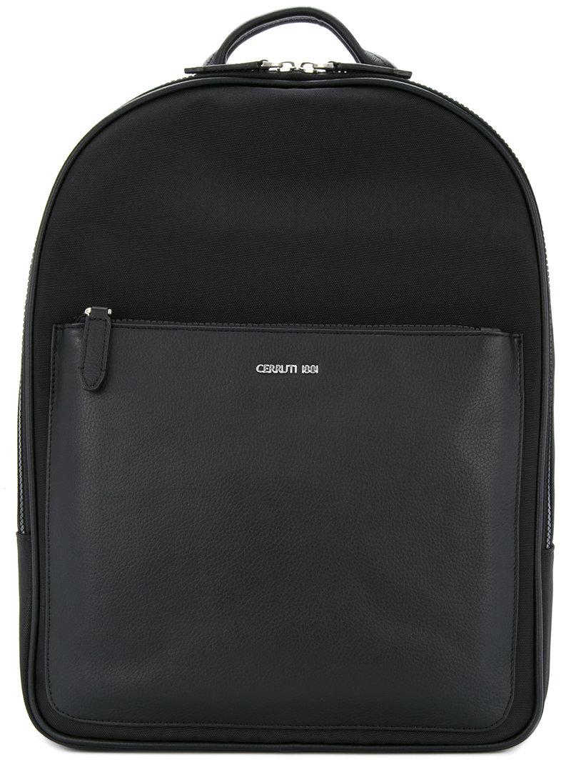 Cerruti 1881 Zipped Backpack in Black for Men | Lyst