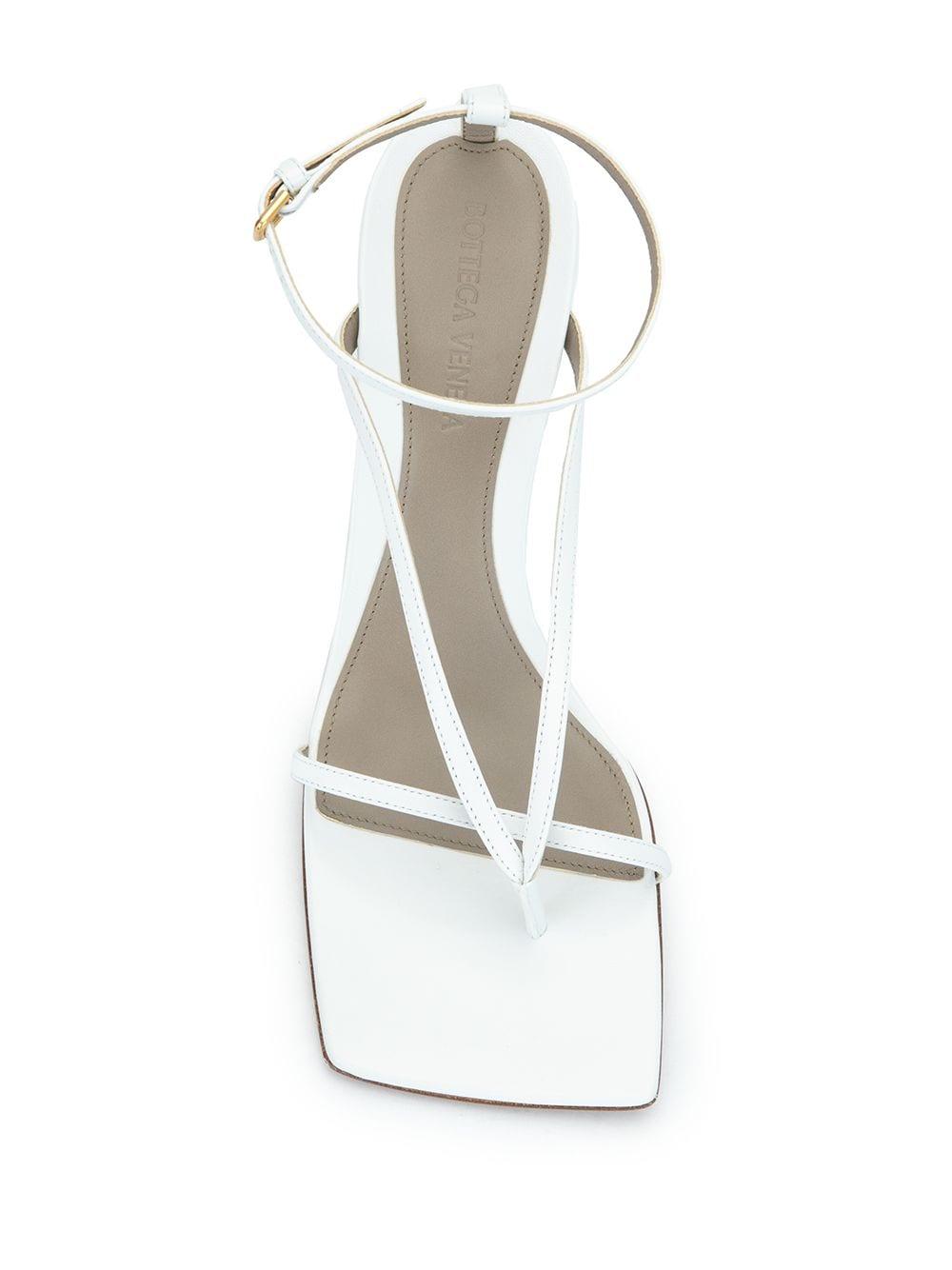 bottega veneta white heeled sandals