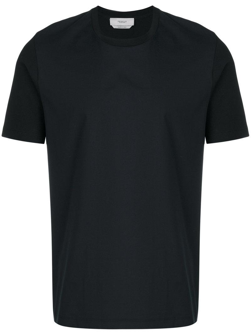 Lyst - Pringle Of Scotland Poplin Front T-shirt in Black for Men