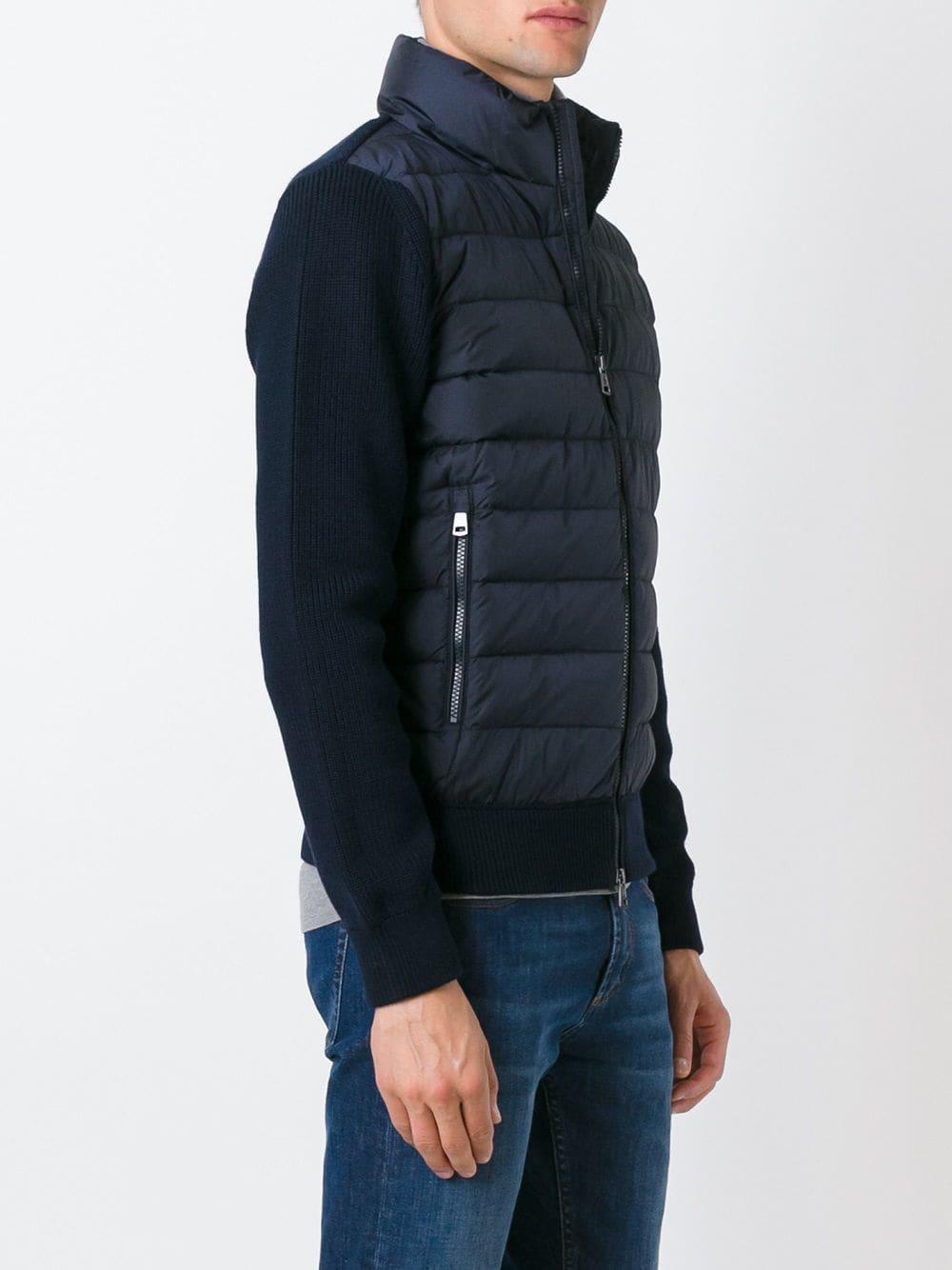 Moncler Wool Maglione Tricot Cardigan in Blue for Men | Lyst