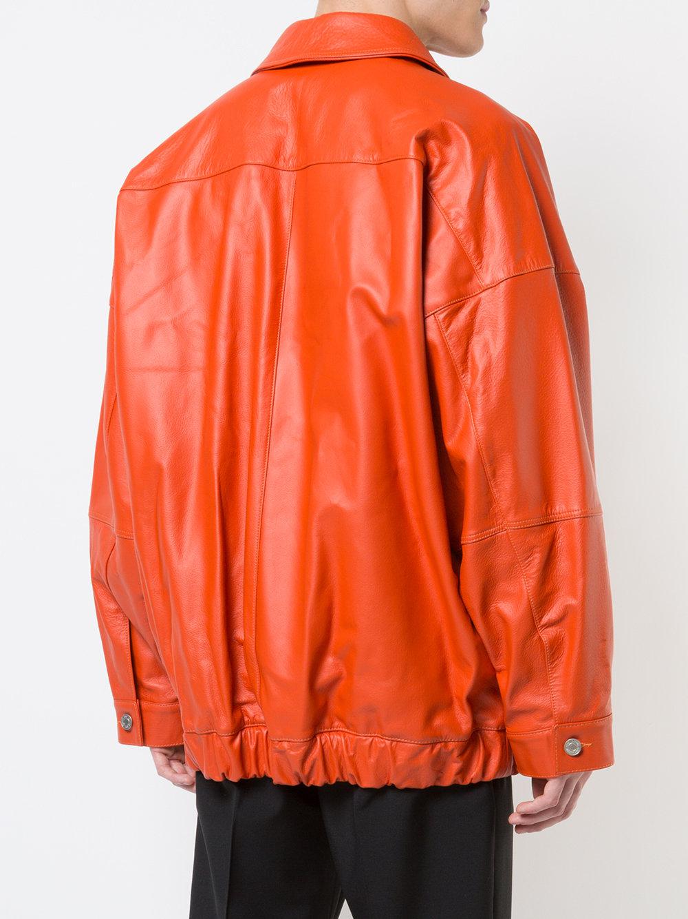 martine rose oversized leather jacket