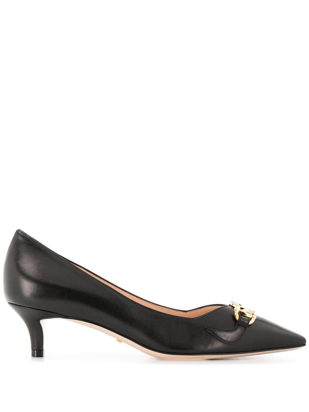 Gucci Leather Zumi Low-heel Pumps in Black - Lyst