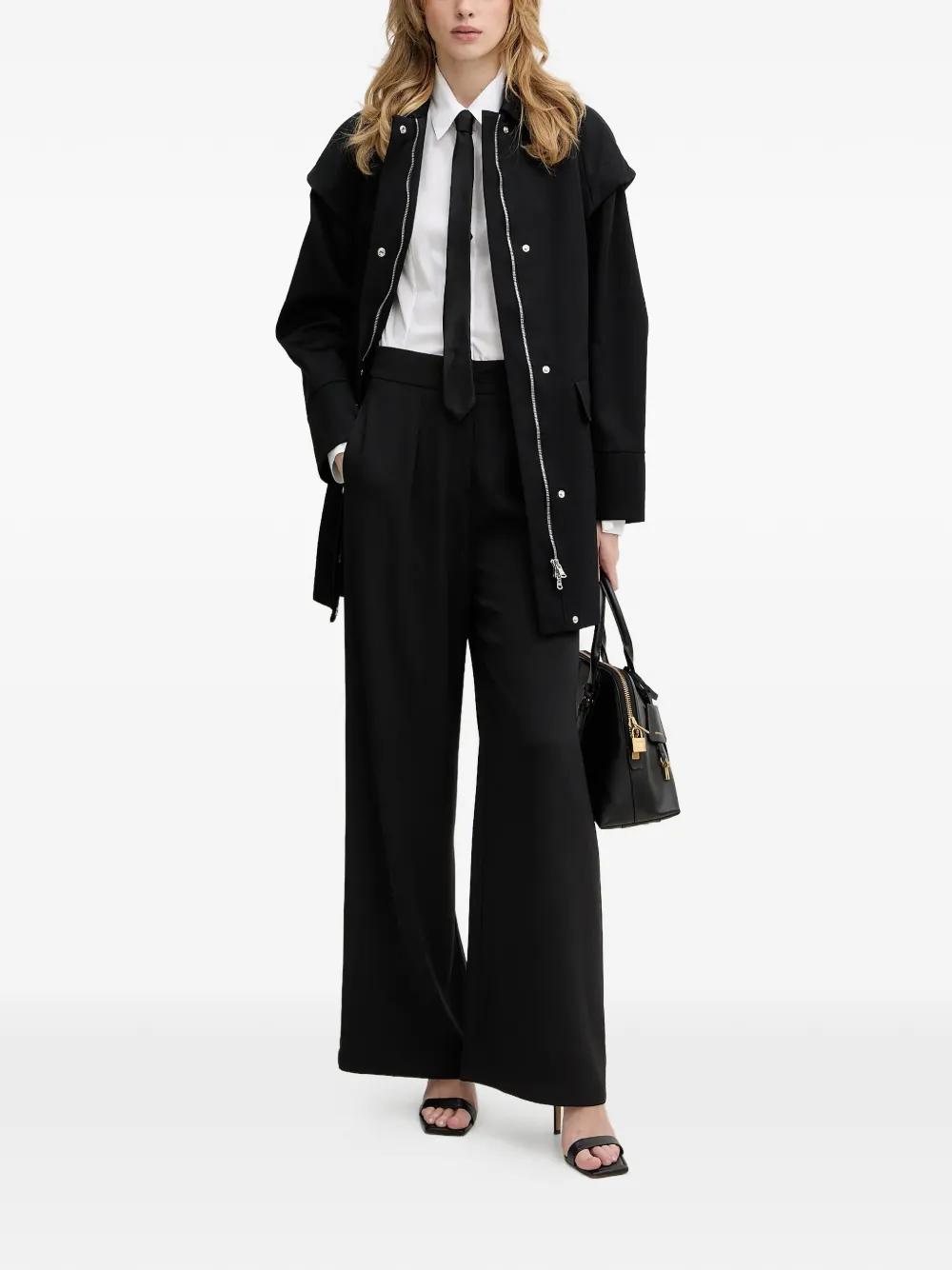 Manteau Croisé Femme Patrizia Pepe - Noir - Laine/polyamide - Neuve Avec étiquettes