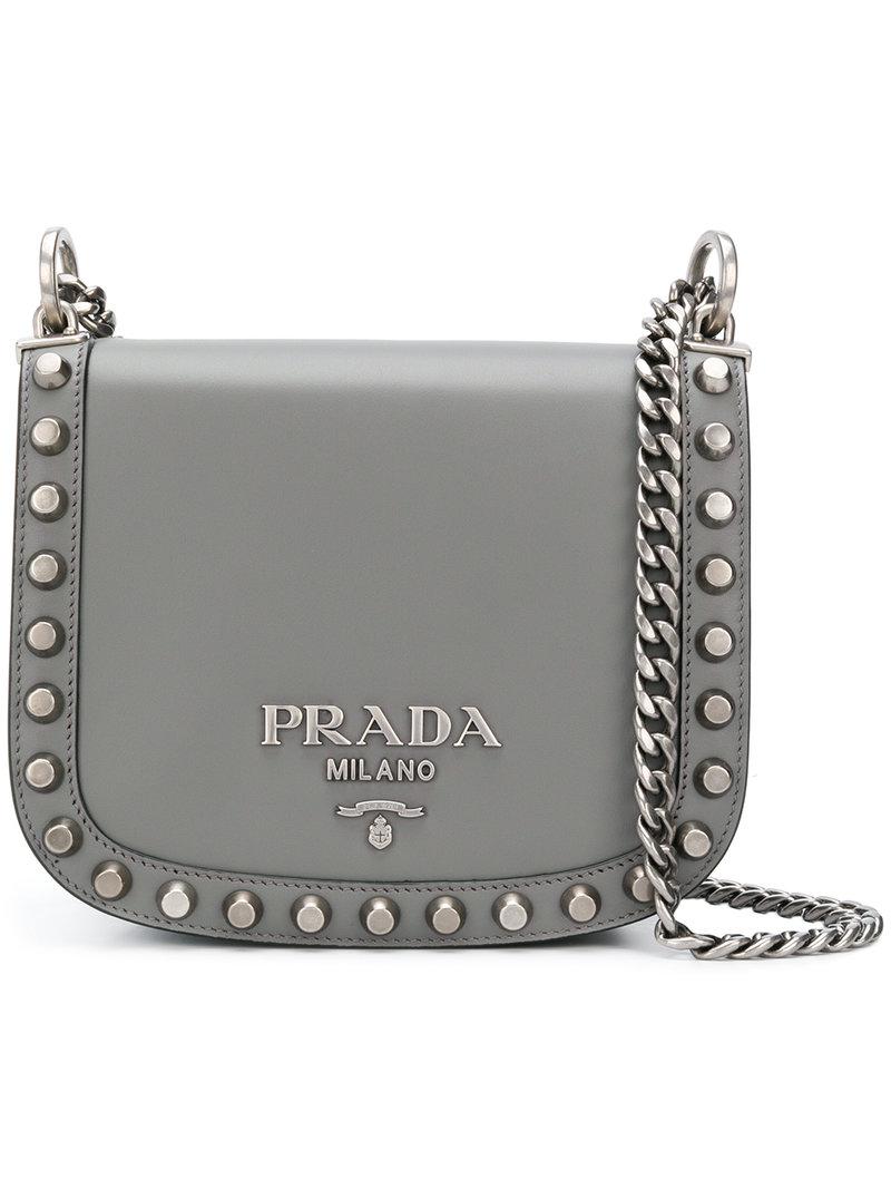 prada studded crossbody bag