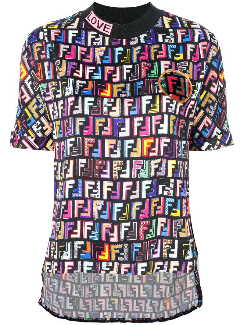 fendi multicolor t shirt