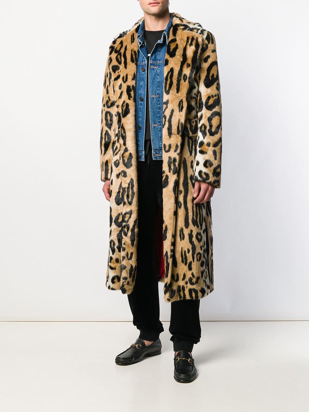 versace leopard coat