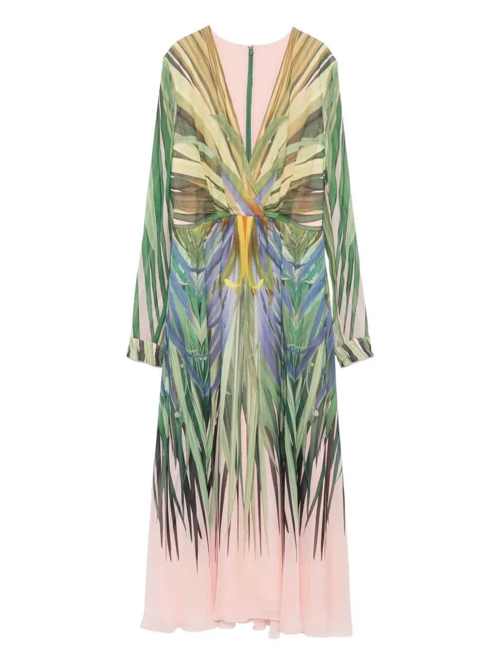 slim fit dress slacks Elie Saab // Green One Sleeve Draped Maxi Dress – VSP Consignment