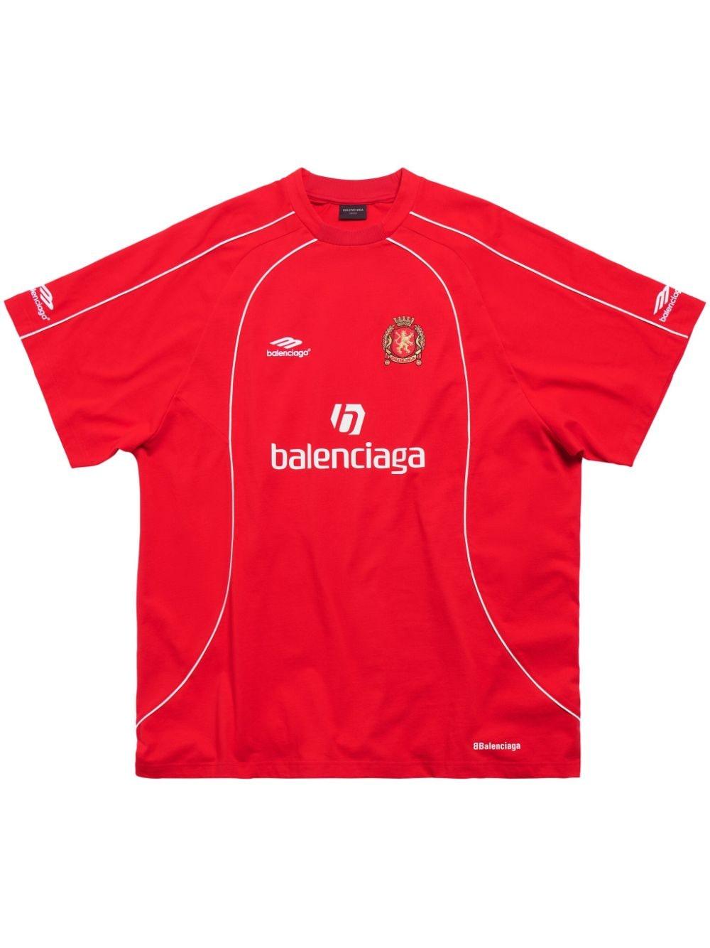 Camiseta balenciaga roja deals