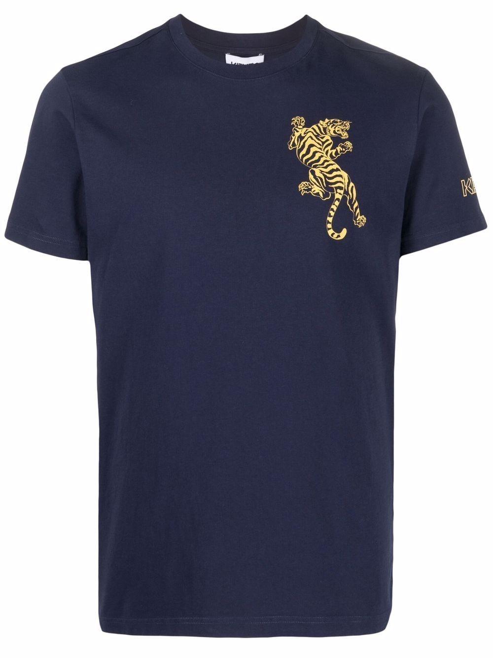Poleret Junction praktiseret KENZO Climbing Tiger Logo-print T-shirt in Blue for Men | Lyst
