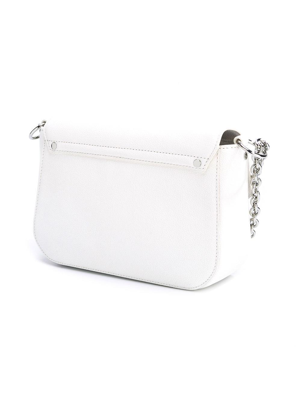 Versus Leather Chain Strap Shoulder Bag in White - Lyst