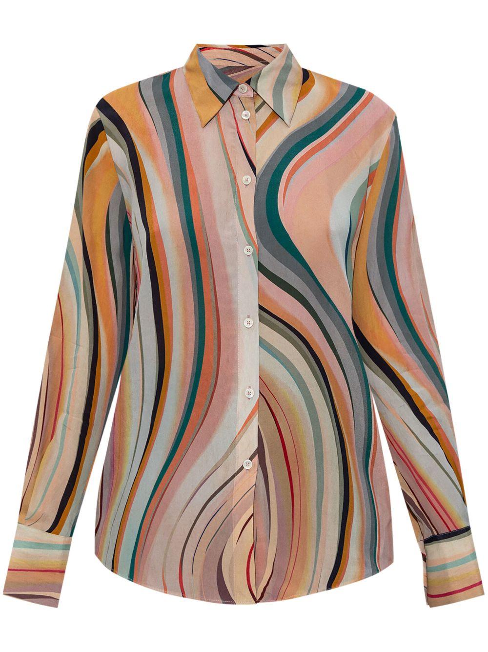Paul Smith レディース オレンジ プリント シャツ トップス