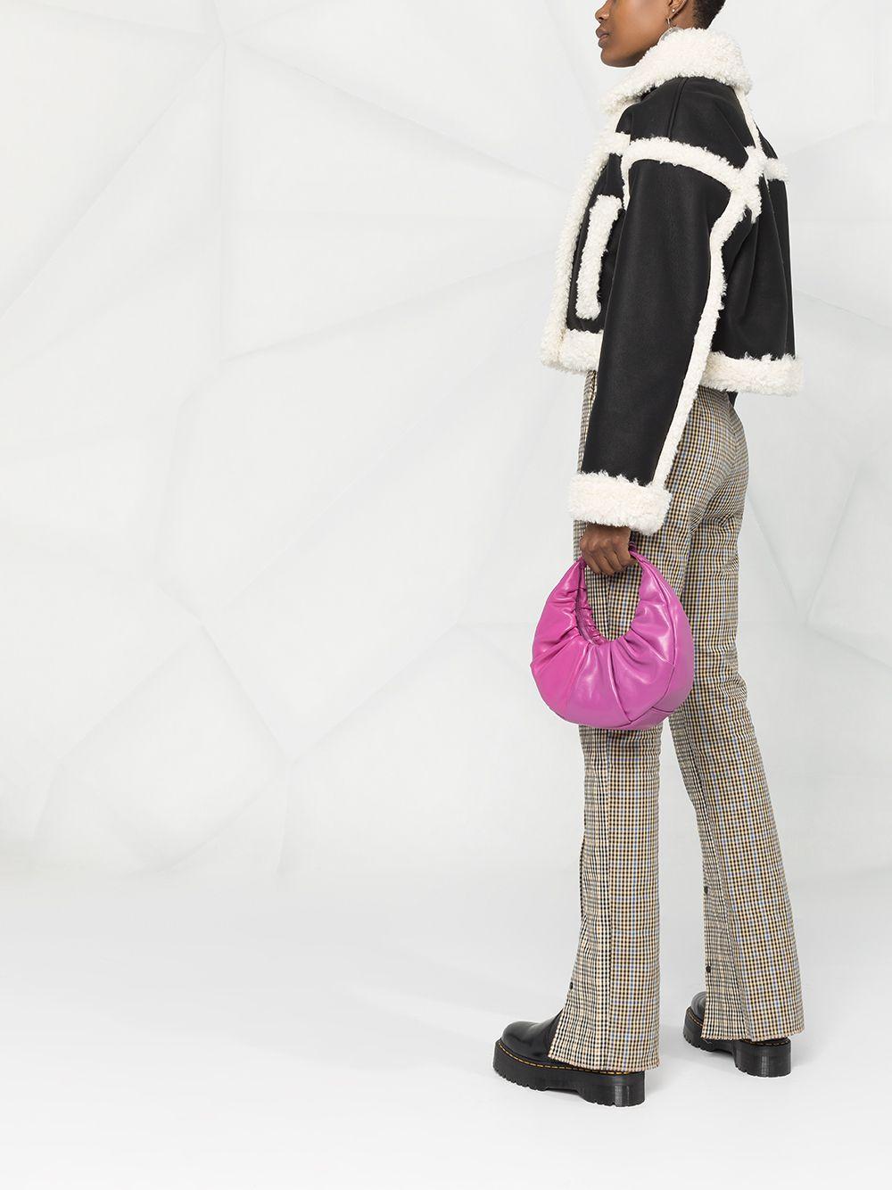 Shearling trim crop jacket Clearance