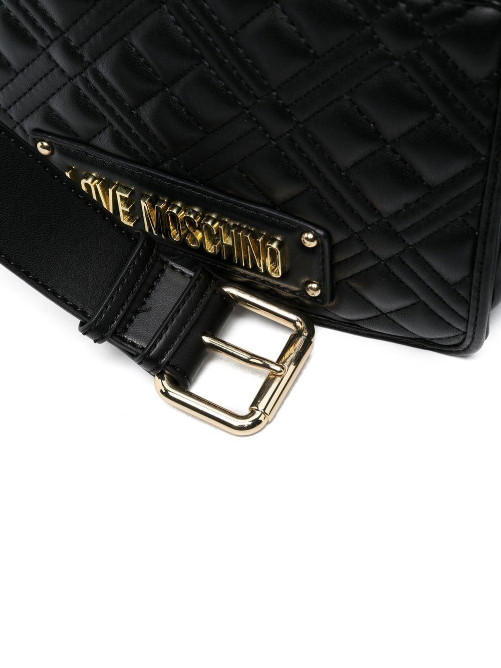 Love Moschino Quilted Leather Bag in Black | Lyst