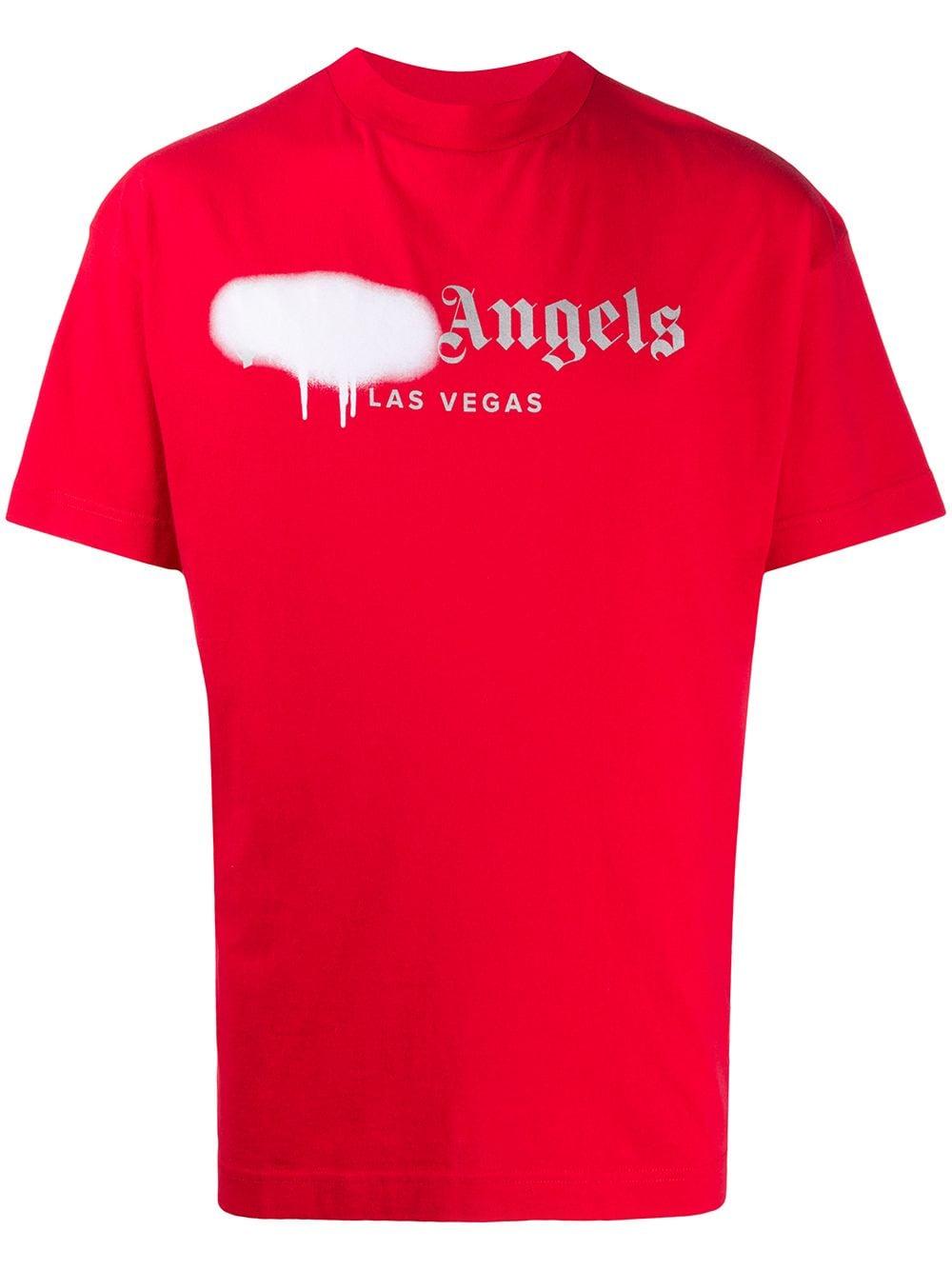 Palm Angels Baumwolle T-Shirt mit "Las Vegas"-Print in Rot für Herren - Lyst