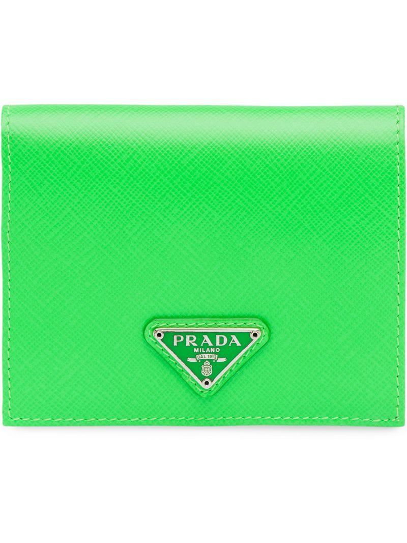 prada green wallet