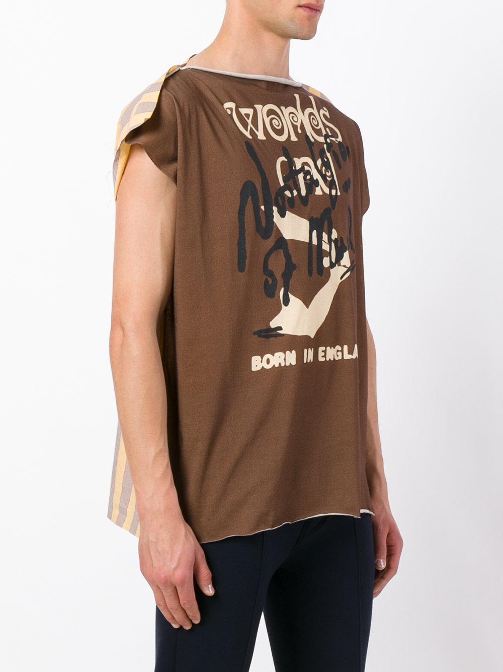 Vivienne Westwood Cotton Worlds End T-shirt in Brown | Lyst