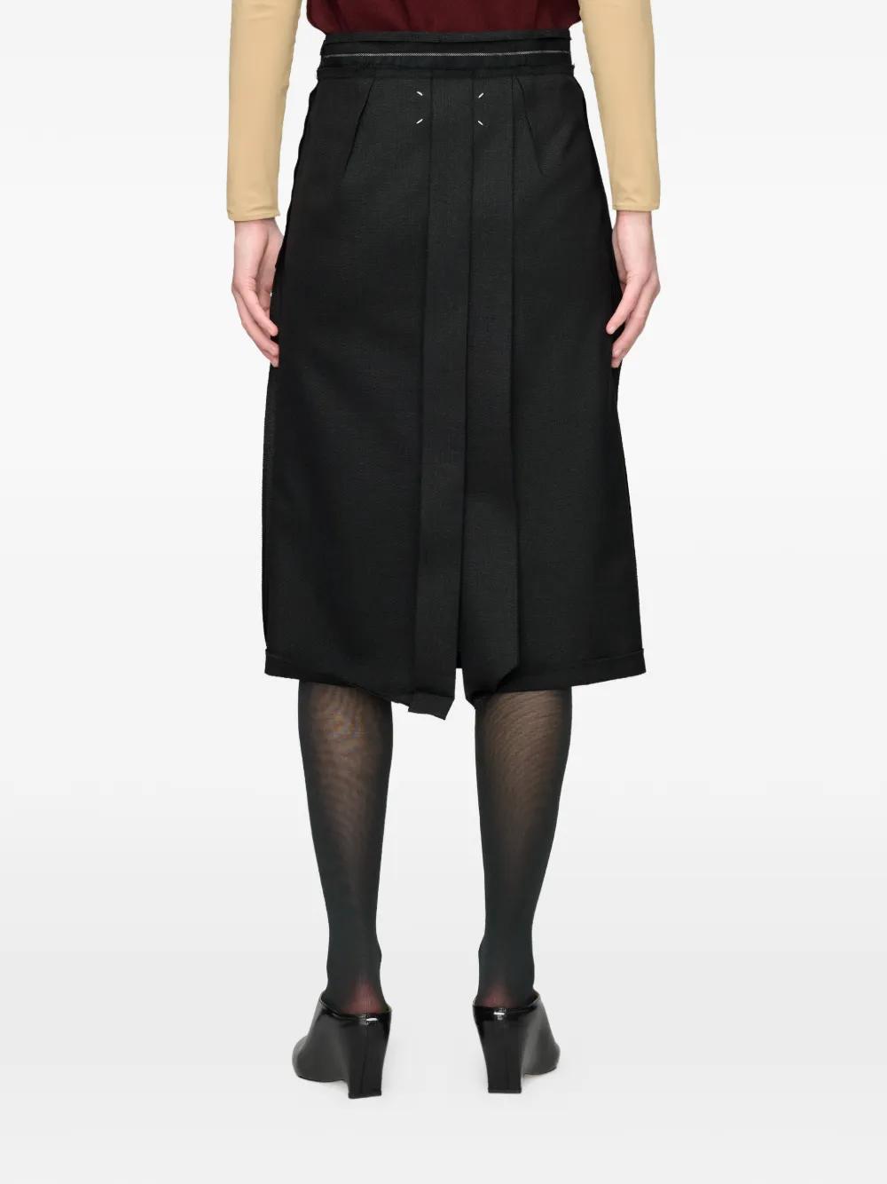 Maison Margiela Anonymity Of The Lining Midi Skirt in Black | Lyst