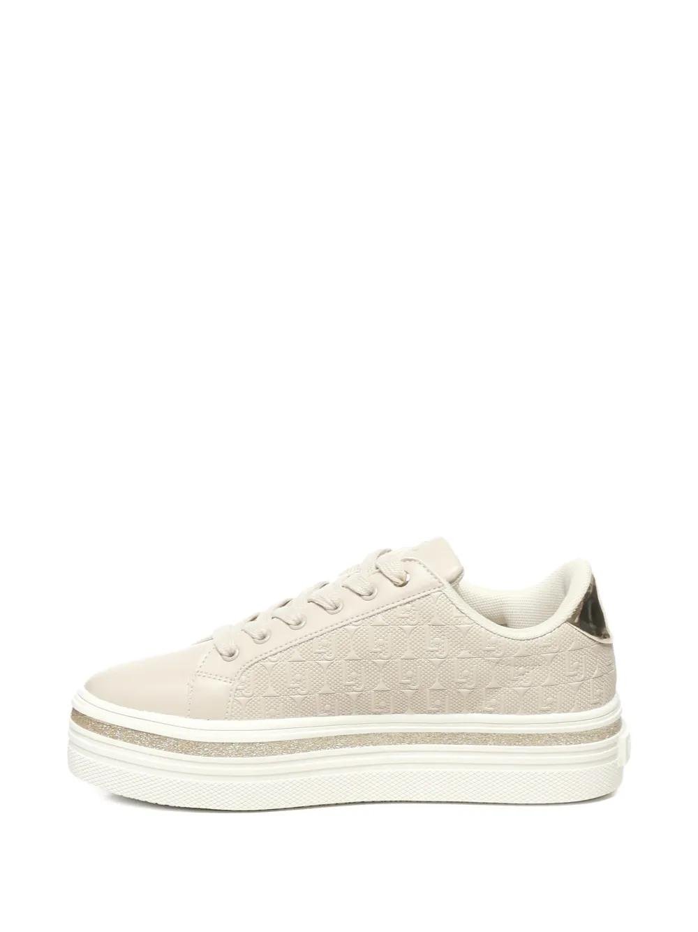 スニーカー LIU JO Woman Sneakers Sand BF4061PX230 01127 Platform sneakers with monogram print