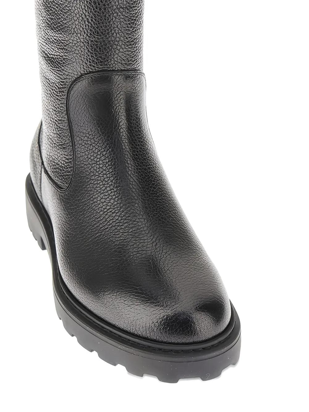 Bally Grained Pull-On Boots in Black Lyst