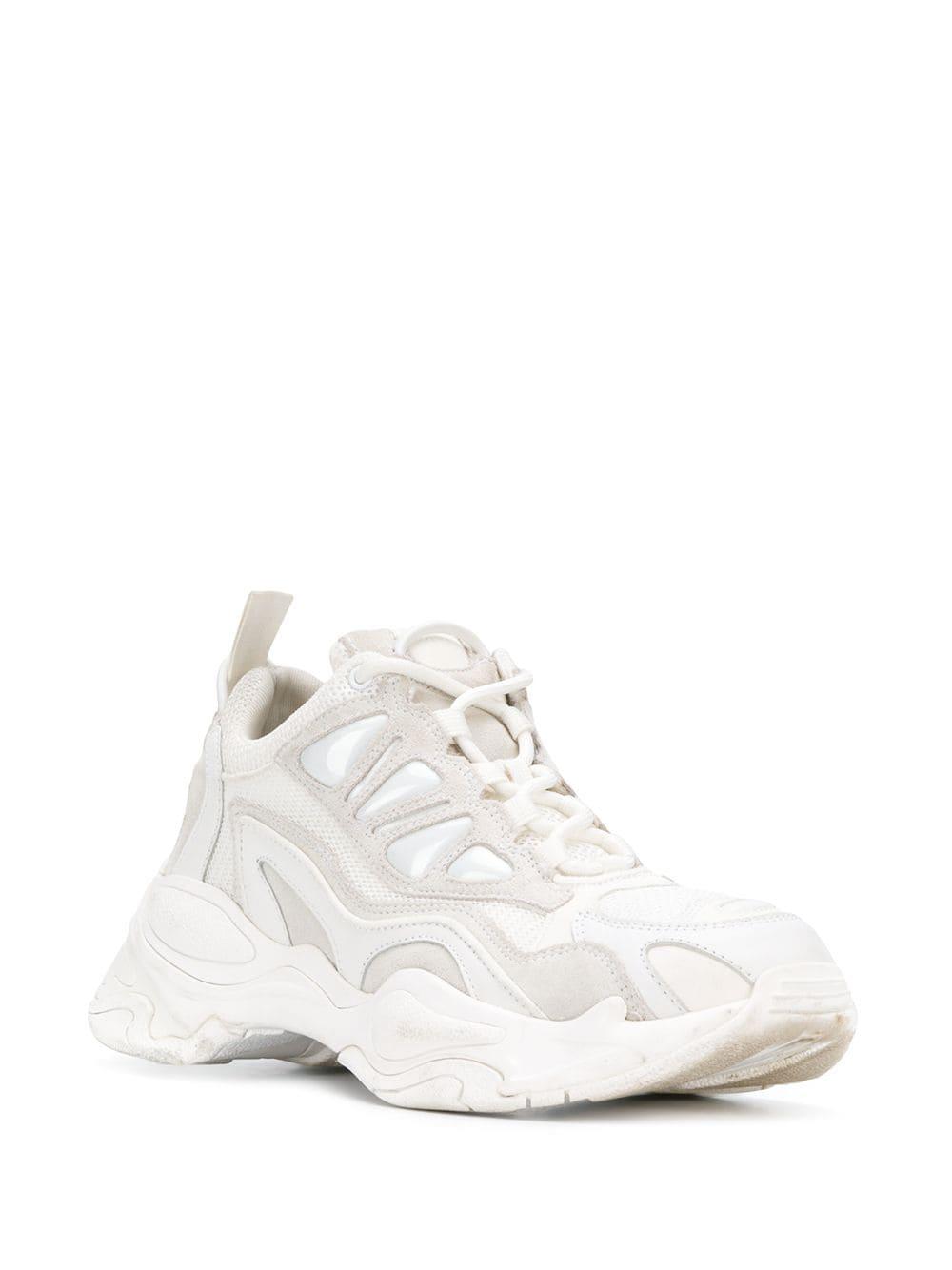 Sandro Leather Astro Sneakers in White | Lyst