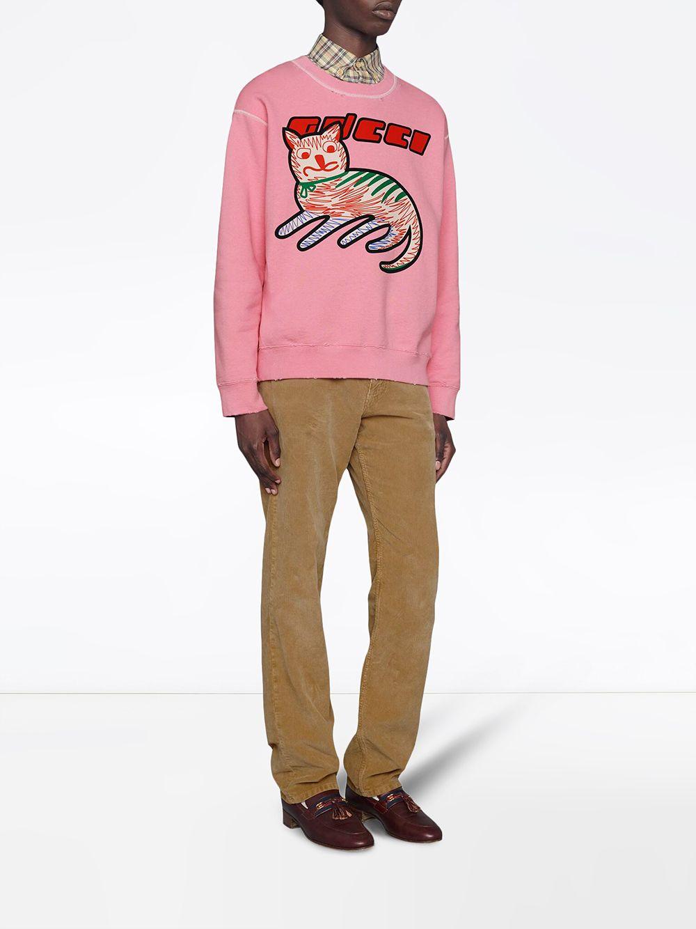 Pink gucci sweatshirt on sale mens