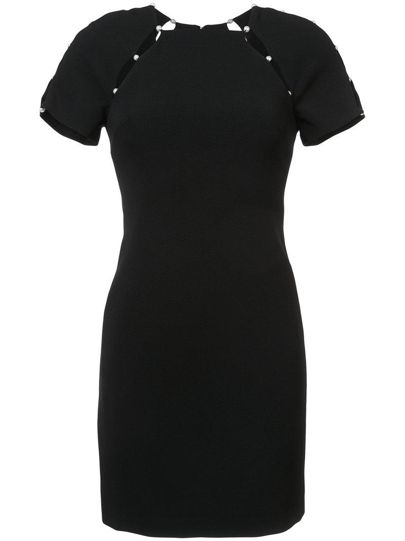 Alice Olivia Faux Pearl Detail Dress in Black Lyst