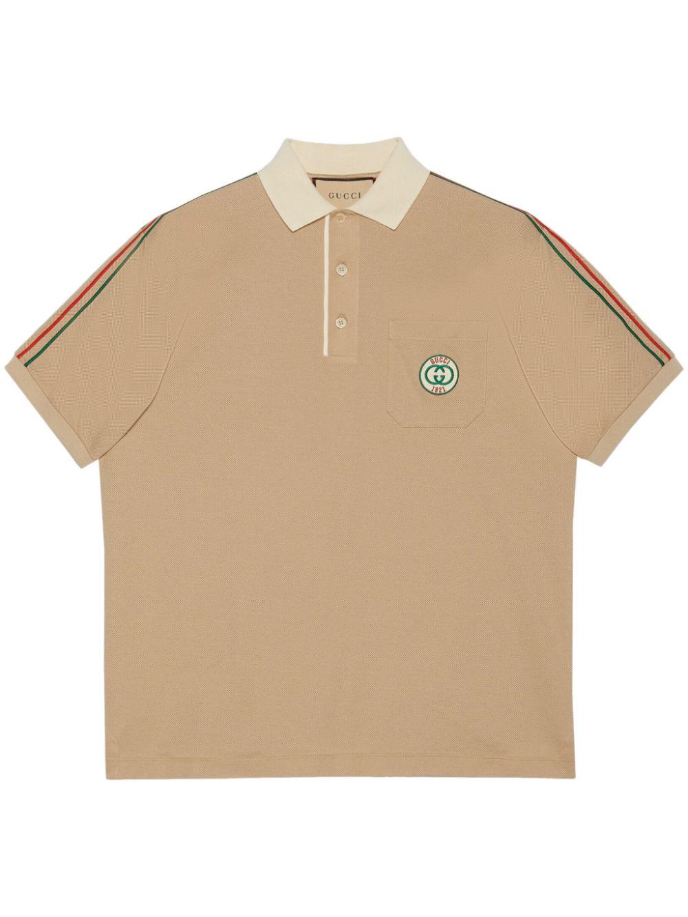 Gucci Logo-embroidered Short-sleeve Stretch-cotton Piqué Polo Shirt X in  Natural for Men | Lyst