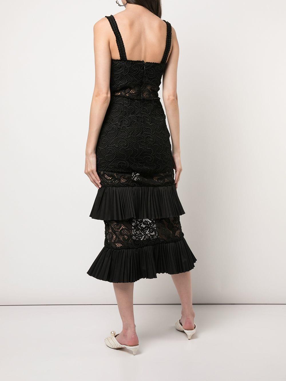 alexis lyssa tiered ruffle lace dress
