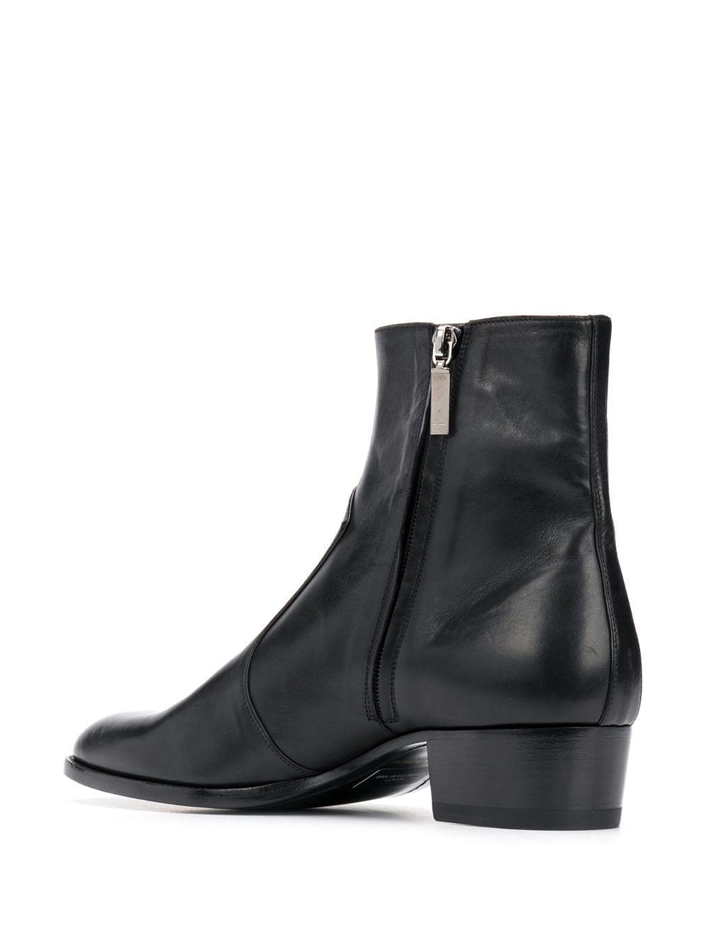 saint laurent wyatt zip boots