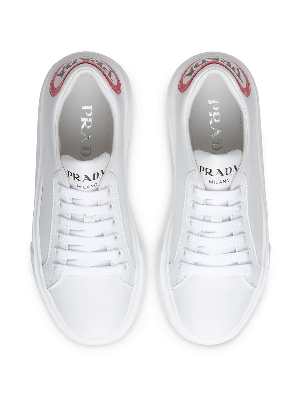 Prada Heart-shaped Sneakers in White | Lyst
