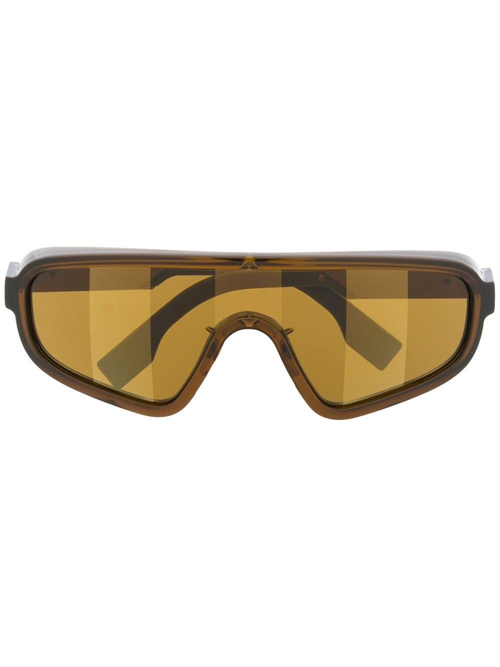 Fendi Mask-frame Sunglasses in Brown for Men | Lyst