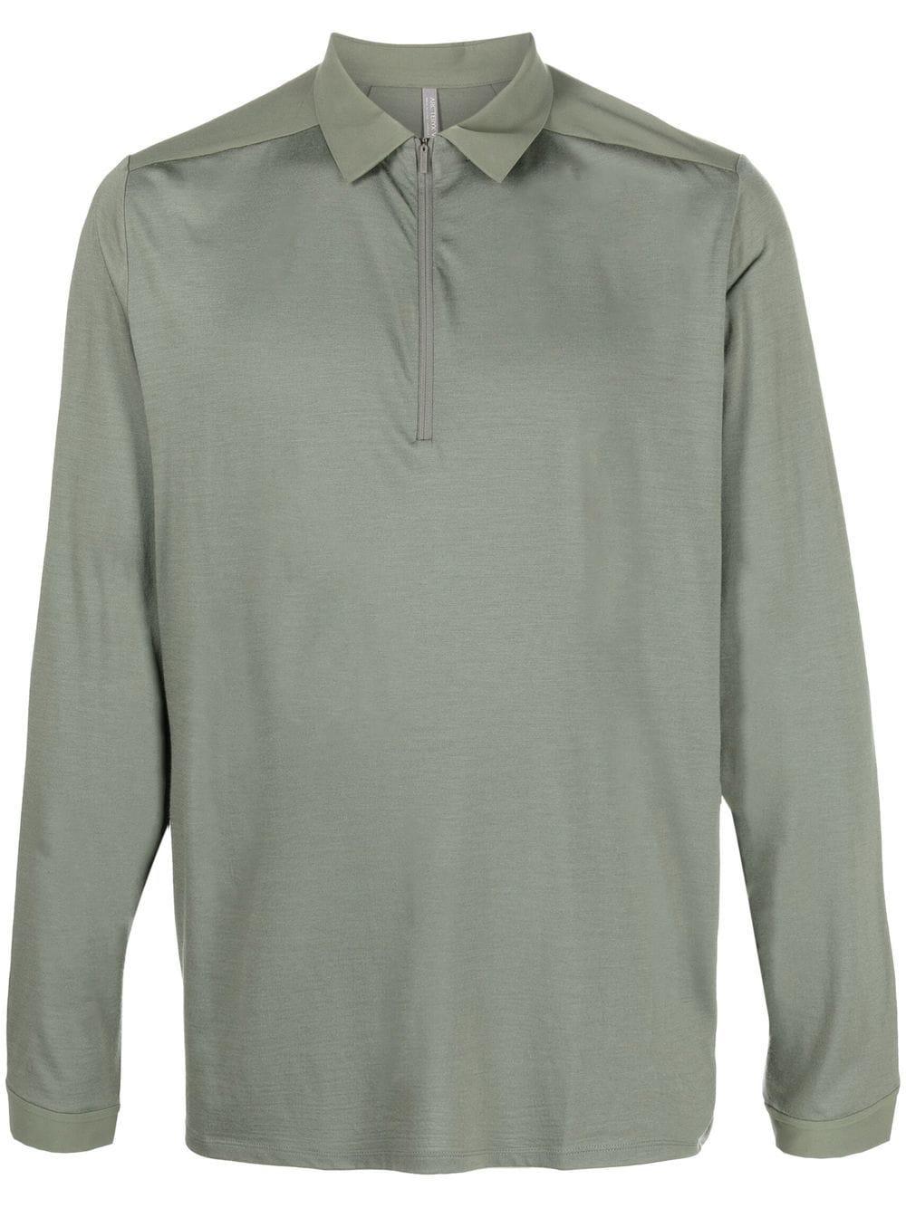Veilance Frame Zipfront Polo Shirt in Gray for Men Lyst