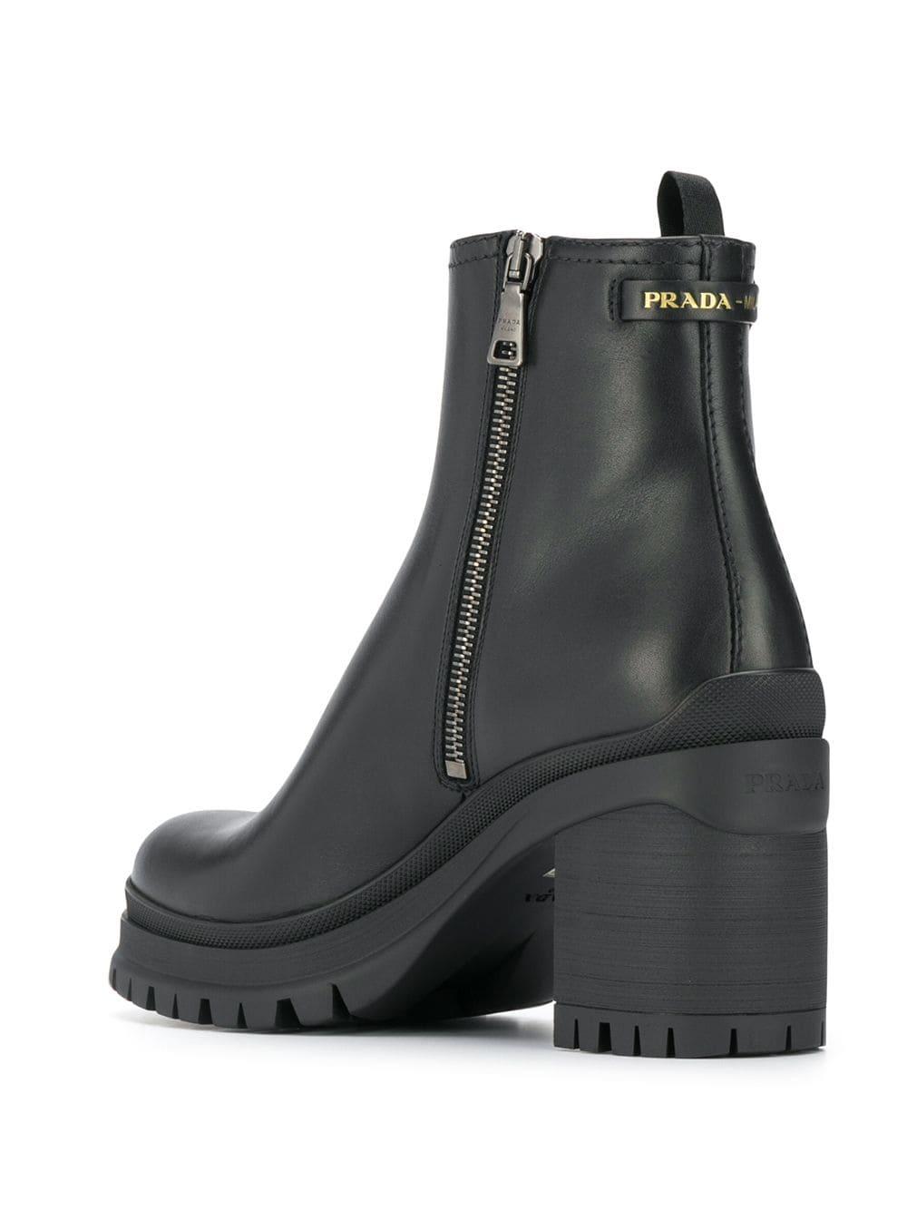 prada 55 leather ankle boots