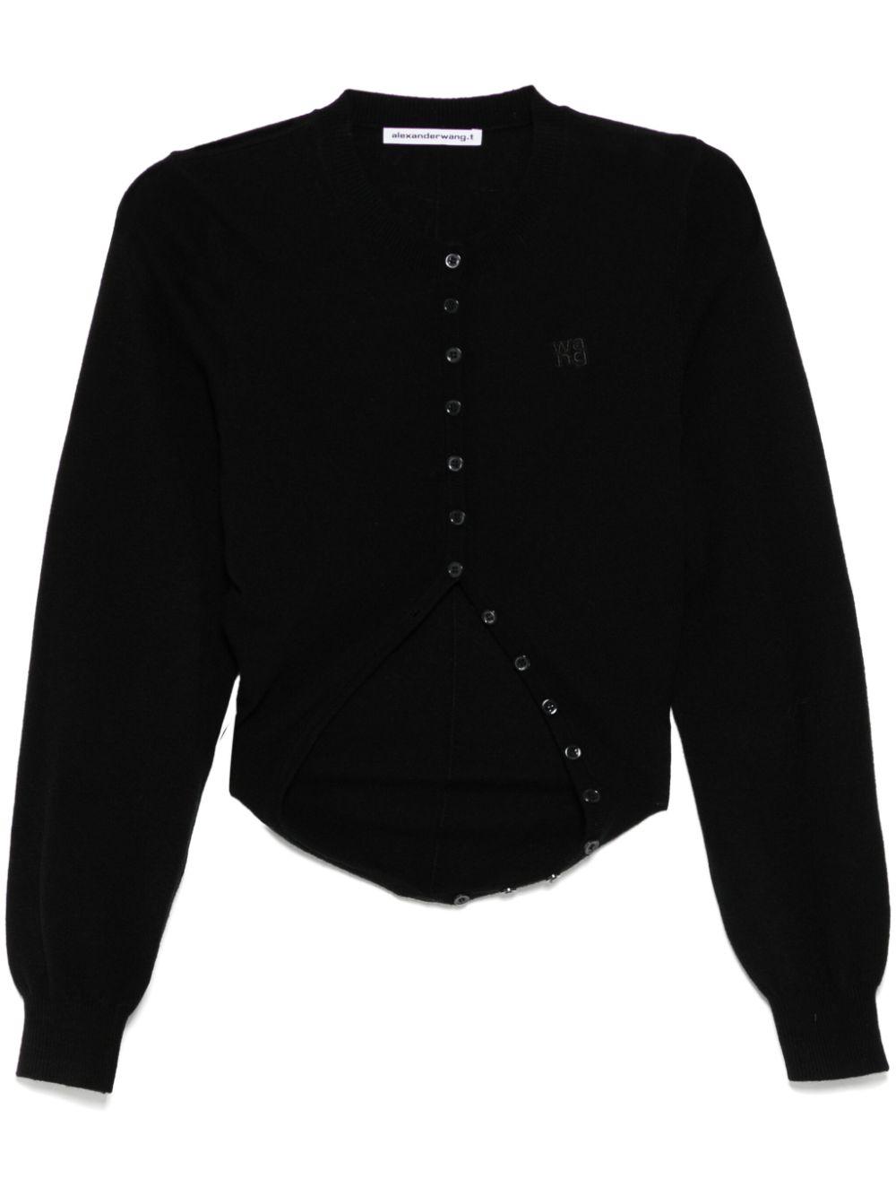 Alexander Wang レディース ブラック ウールカーディガン セーター 