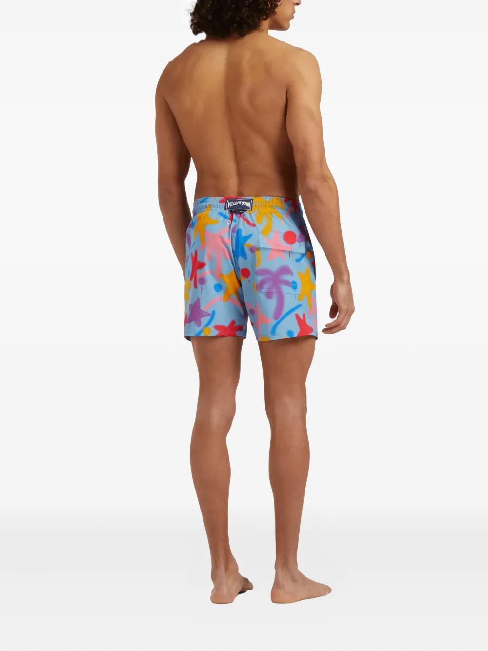 Vilebrequin X Palm Angels Spray Paint Swim Shorts in Blue for Men