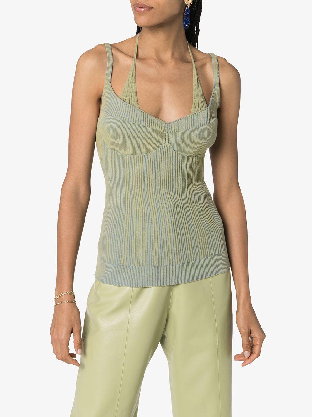 Jacquemus La Maille Valensole Knit Tank Top in Green | Lyst