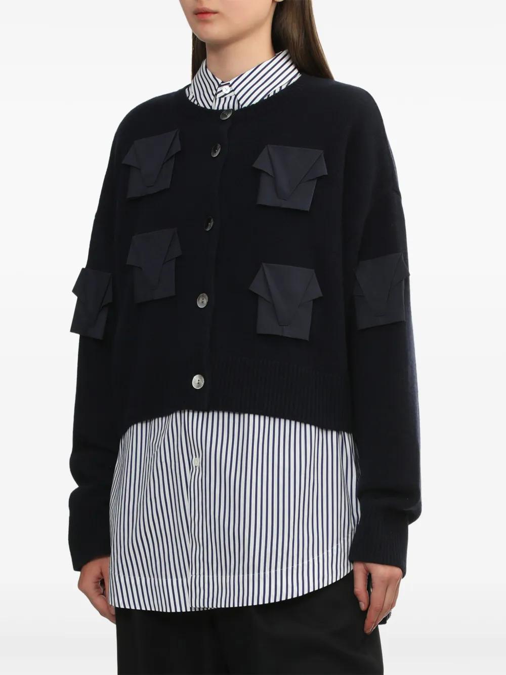 Enföld Striped Cardigan | Grey | FARFETCH