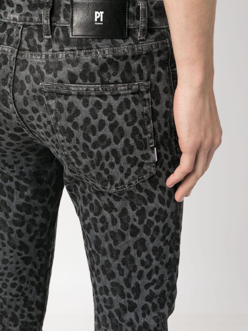 PT Torino Leopard-print Skinny Jeans in Blue for Men | Lyst