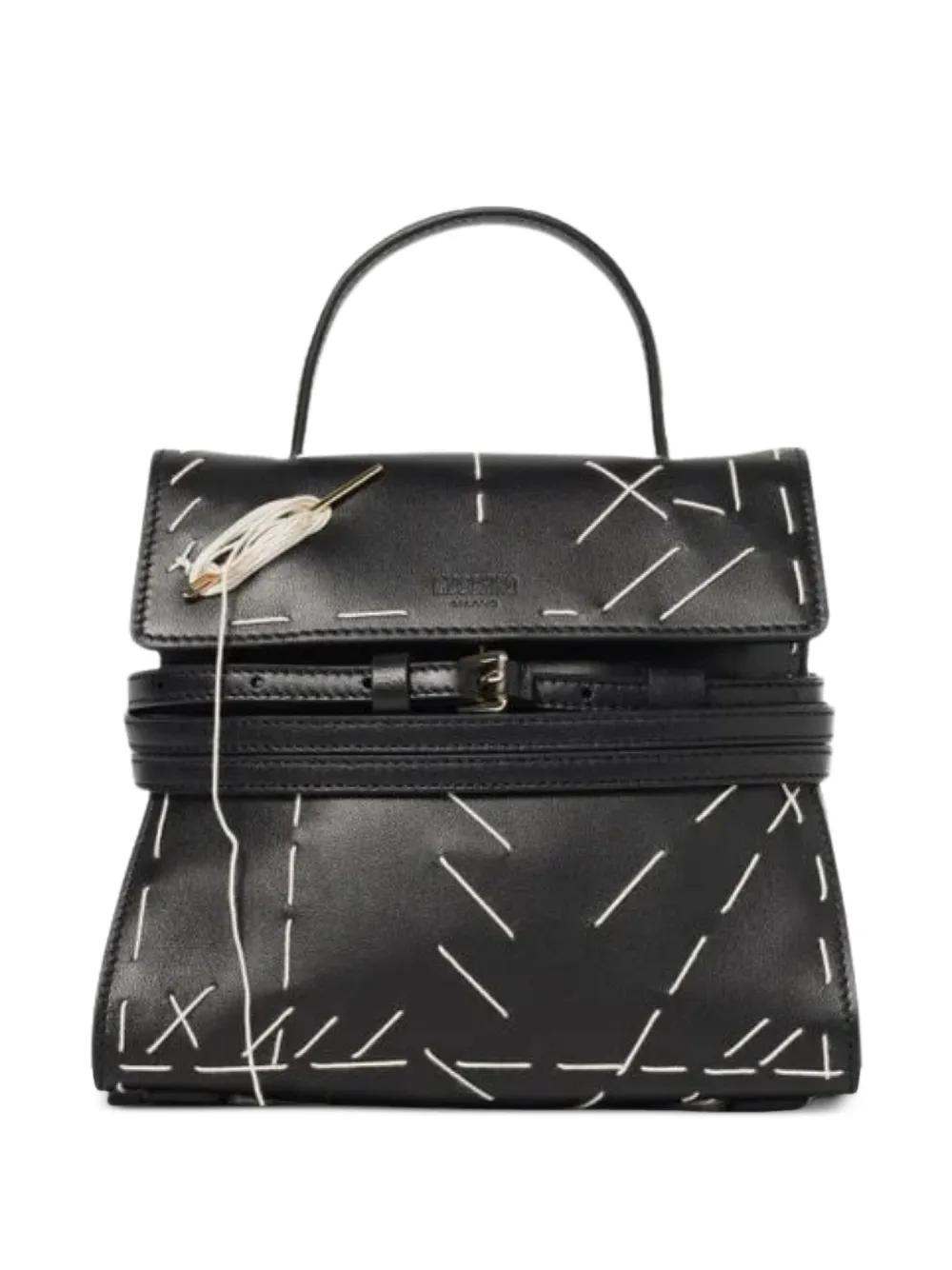 Moschino Top-Handle Needle Shoulder Bag in Black | Lyst Canada