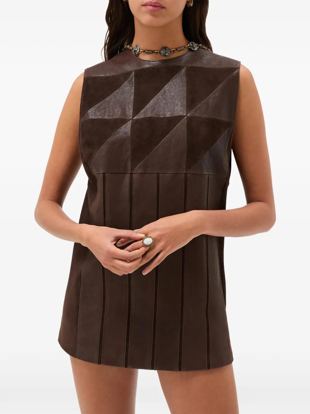 Versace Leather Dresses for Women | Lyst