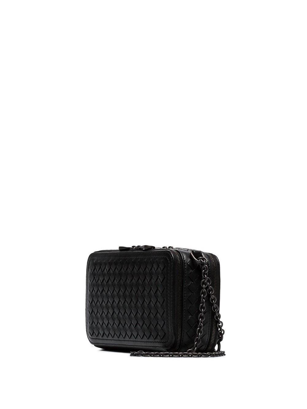 Bottega veneta black store woven leather bag