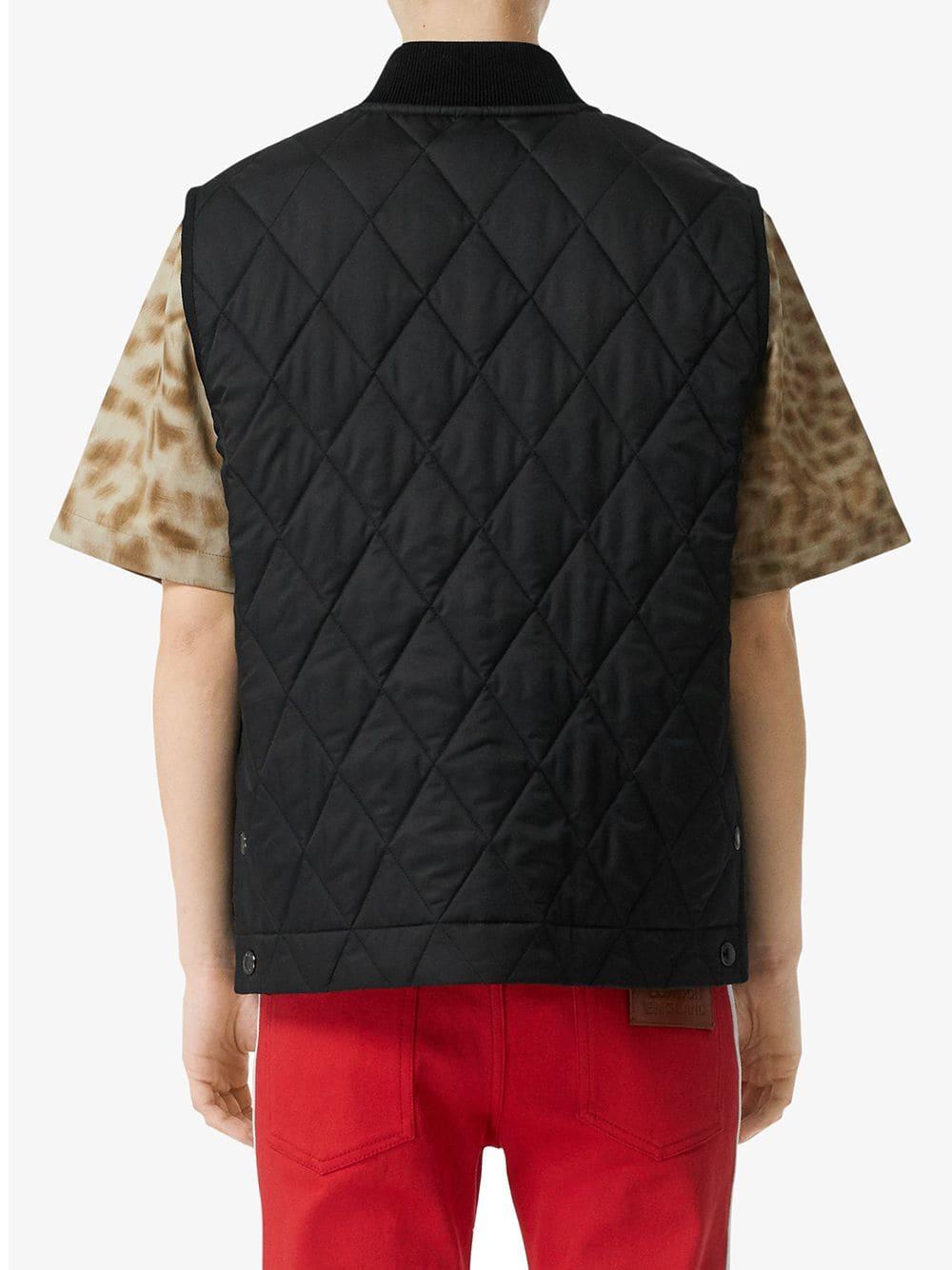 monogram motif diamond quilted jacket