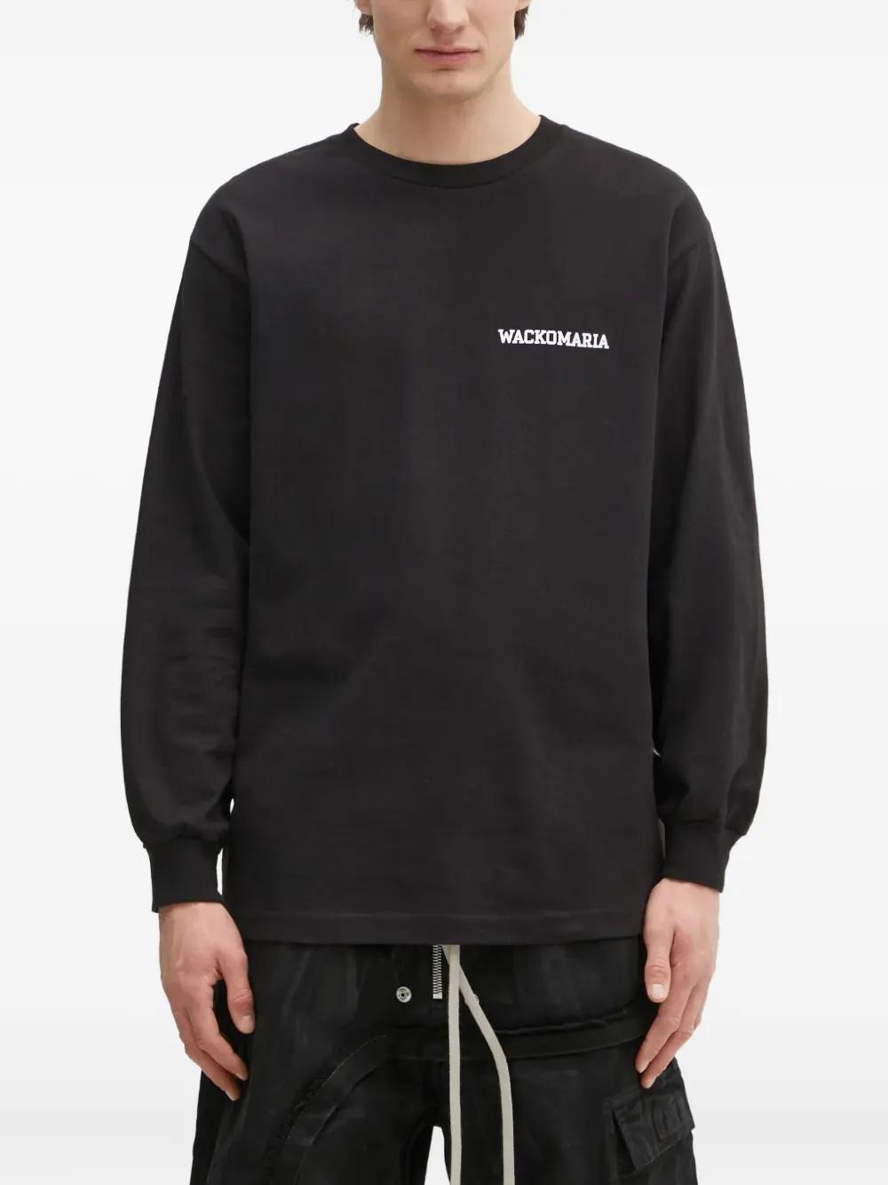 トップス wackomaria CREWNECK LONG SLEEVE T-SHIRT Wacko Maria Men's Long Sleeve Neck Face Anniversary T-Shirt