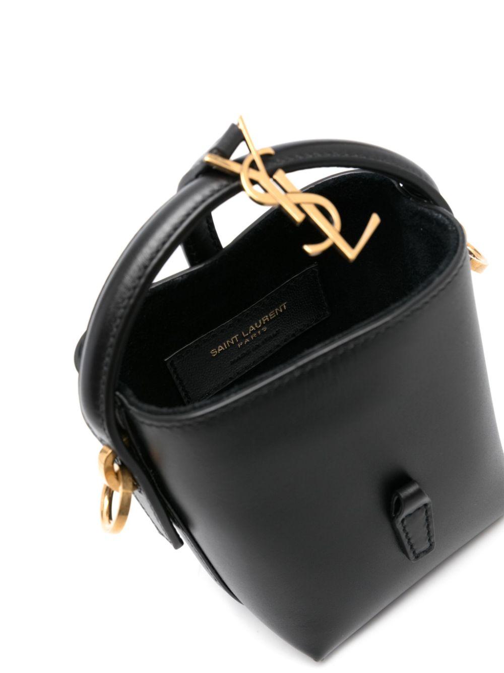 Saint Laurent Le 37 Micro Leather Mini Bag in Black | Lyst