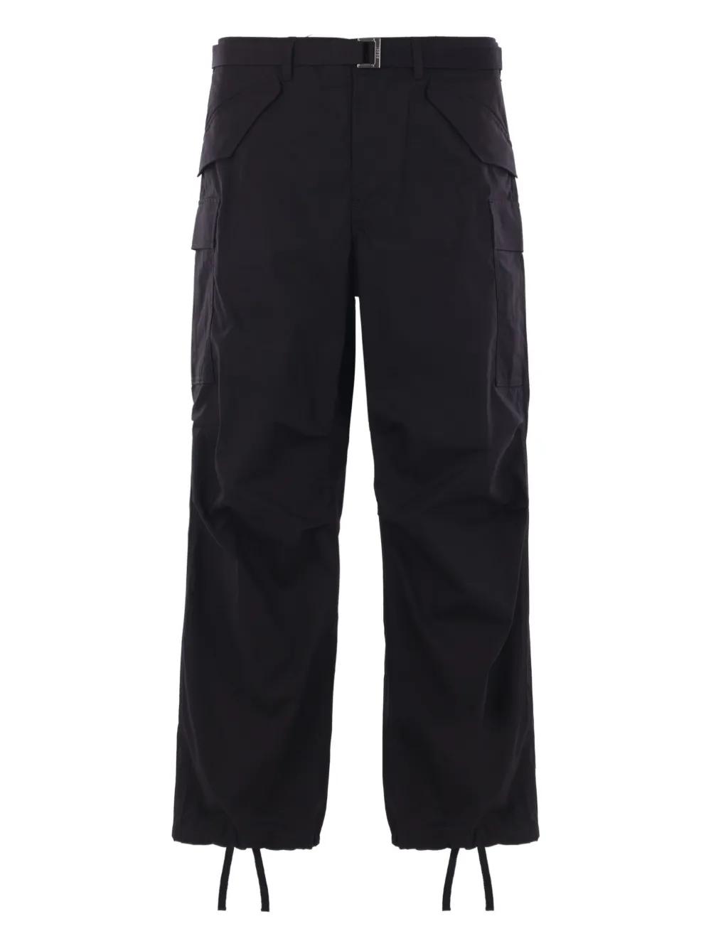 【関税・送料込】sacai コットン ワイド ベルト付きカーゴパンツ 関税・送料込】sacai コットン ワイド ベルト付きカーゴパンツ