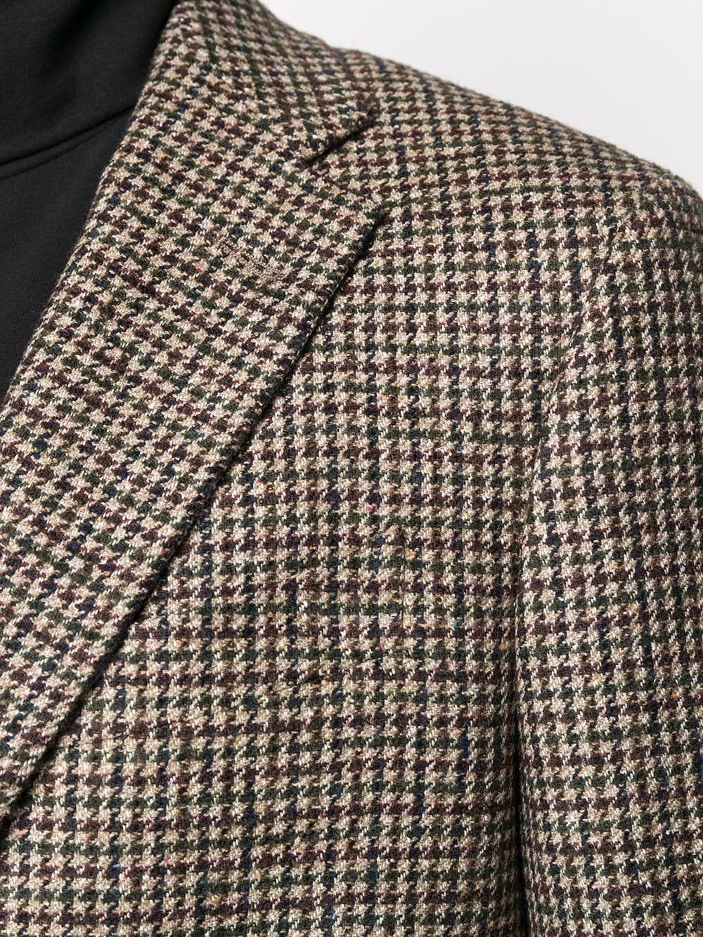 Boglioli Wool Milano Houndstooth Pattern Blazer in Brown for Men - Lyst