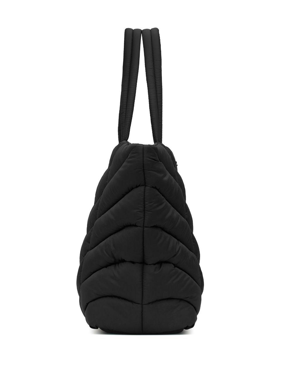 quilted puffer tote bag
