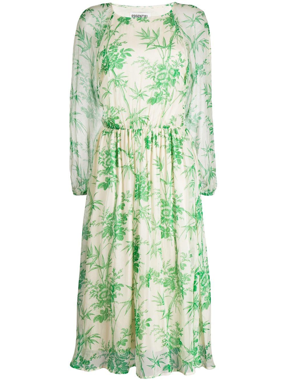 shayna floral print wrap midi dress