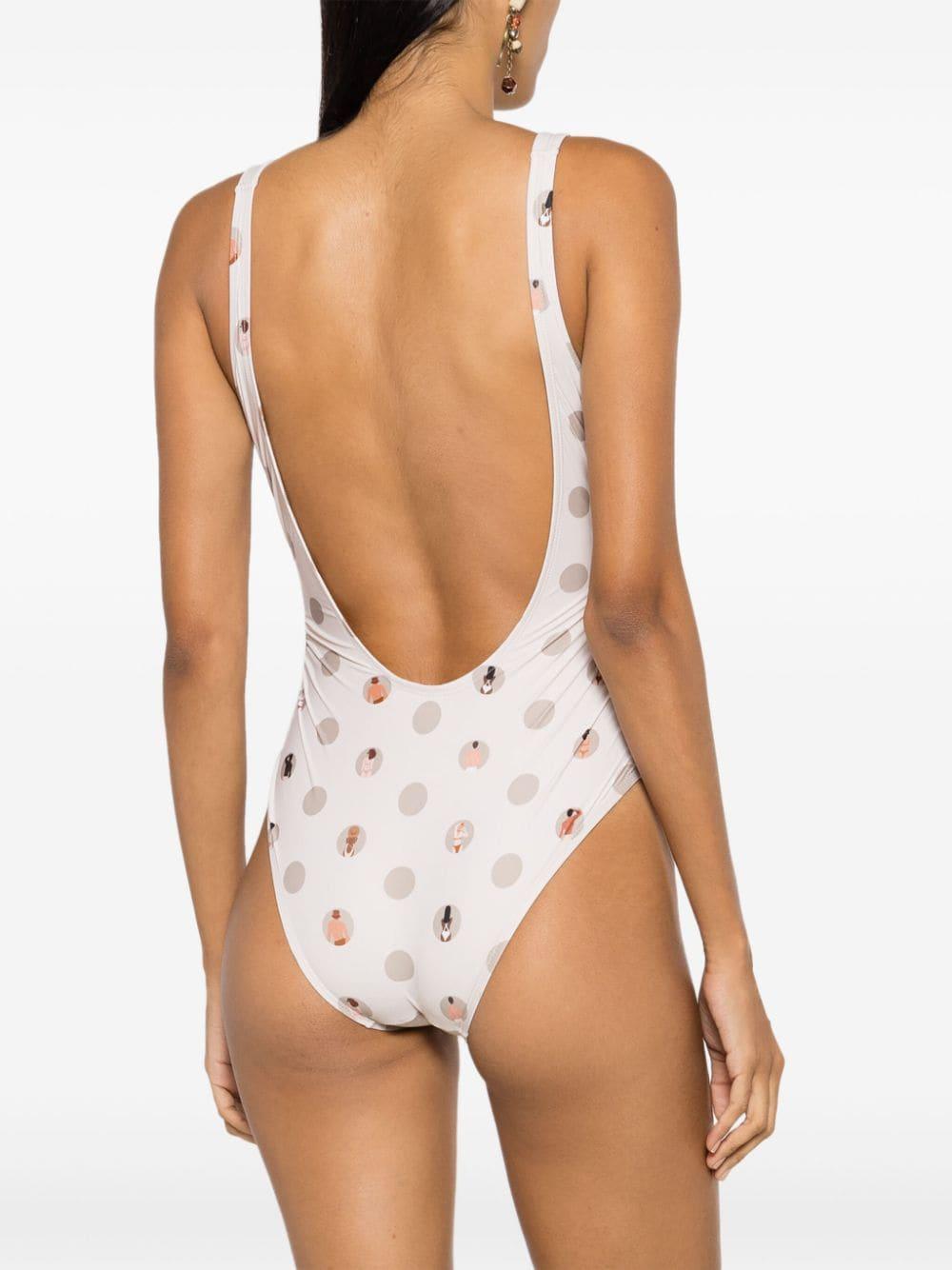 Amir Slama tropical print swimsuit - Green