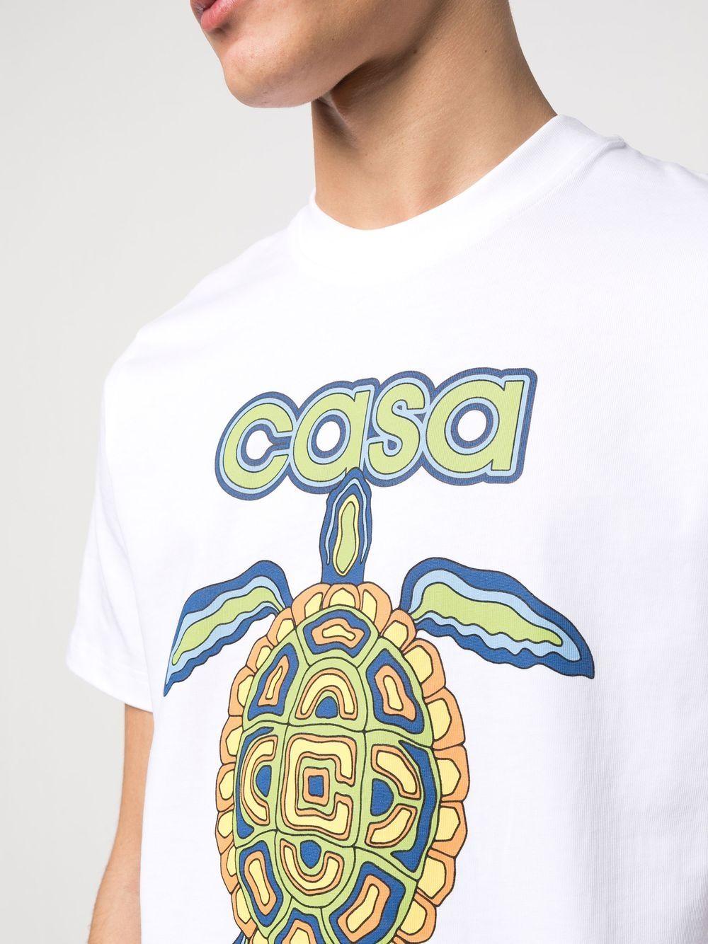 CASABLANCA Casa Turtle Graphic Print T-shirt In White for Men | Lyst
